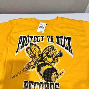 Yellow Graphic Tee with Bee Design